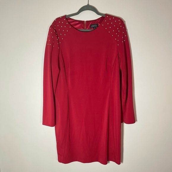 Gold Studded Red Dress - Picture 1 of 6